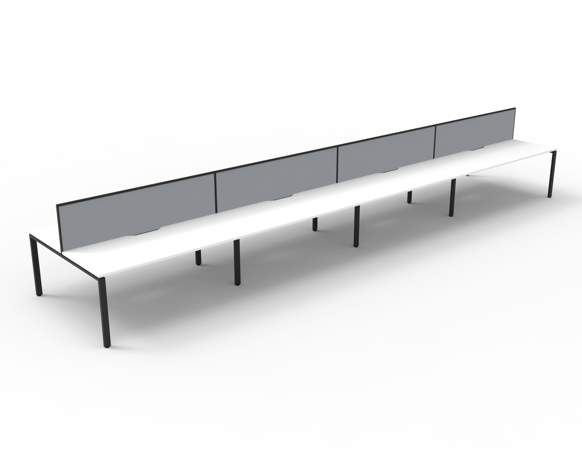 Profile 8 Person Double Sided Workstation - With Screen